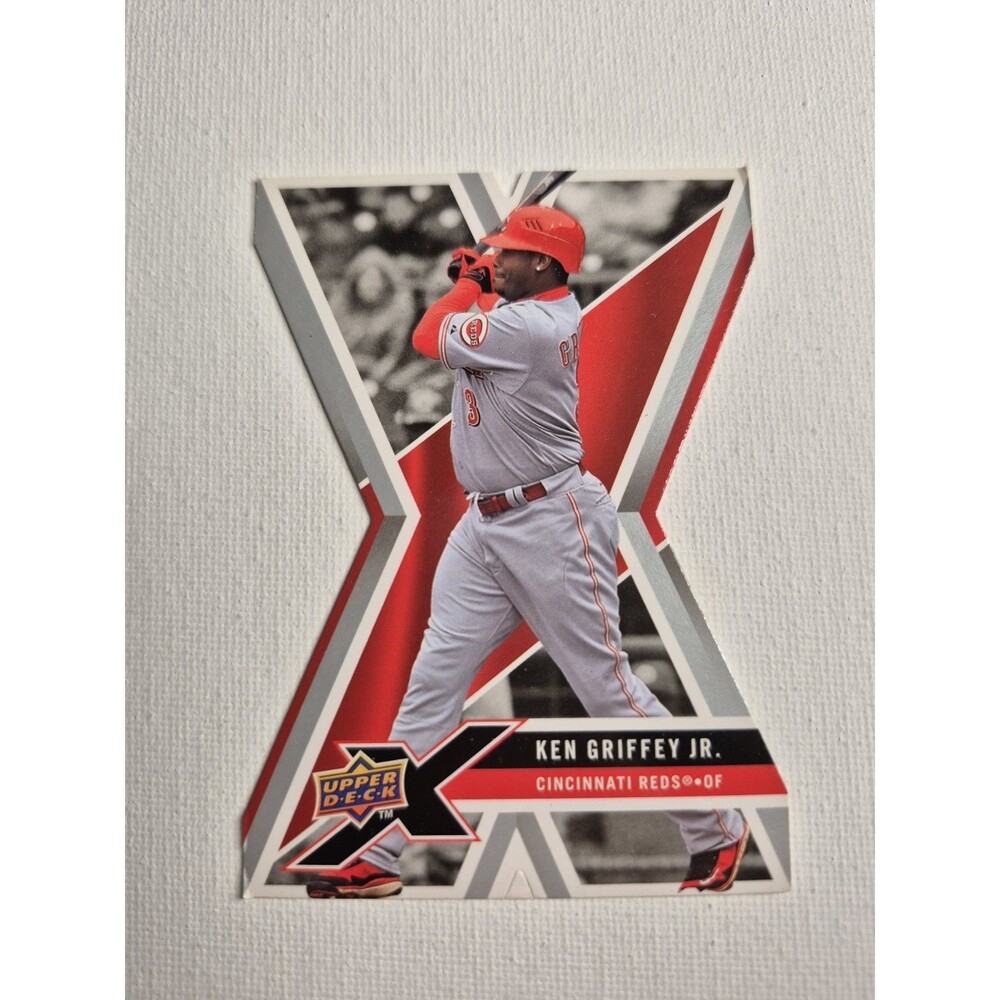 2008 Upper Deck X - Ken Griffey Jr #28 Die-Cut CARD HOF CINCINNATI REDS